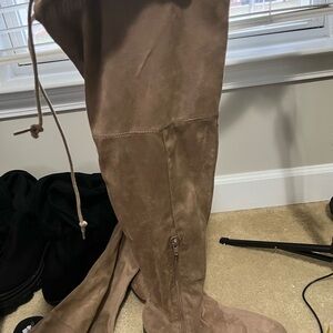 Pierre Dumas Tan Over the Knee Boots